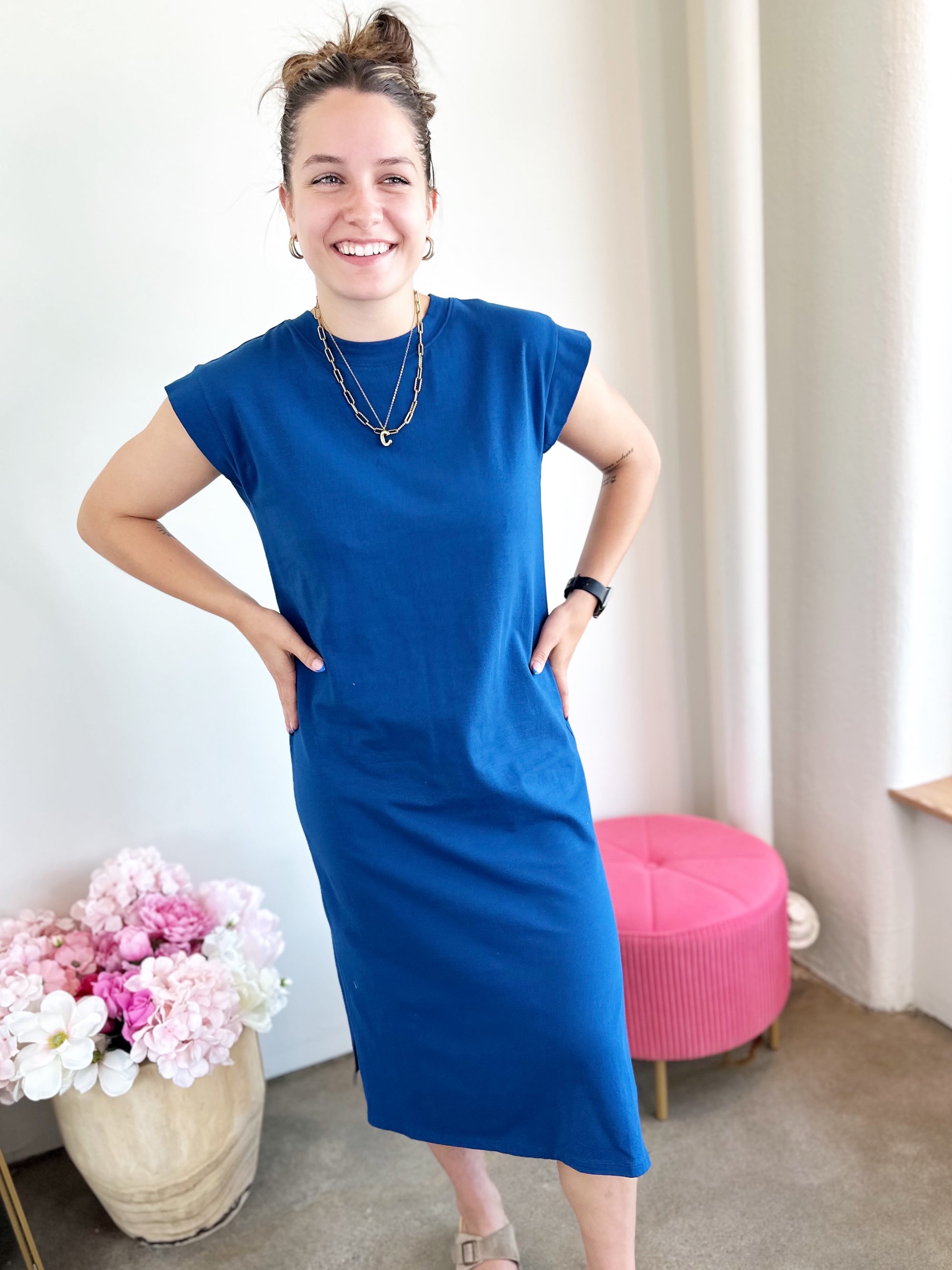 Winslow Midi Dress Lt. Navy