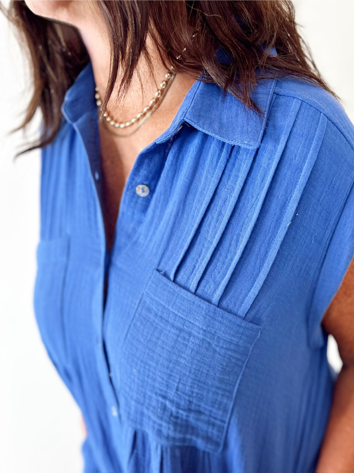 Tiffany Tunic Dress Azure Blue