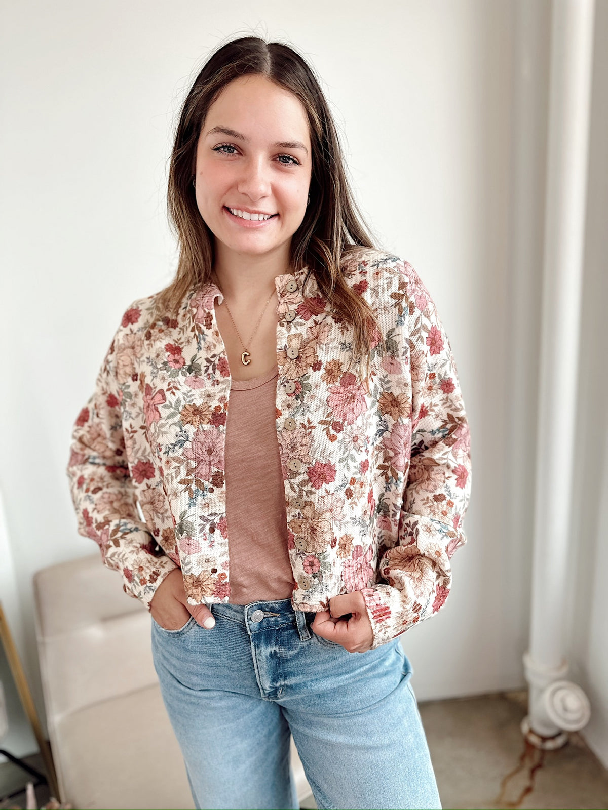 Parker Floral Cardigan Top