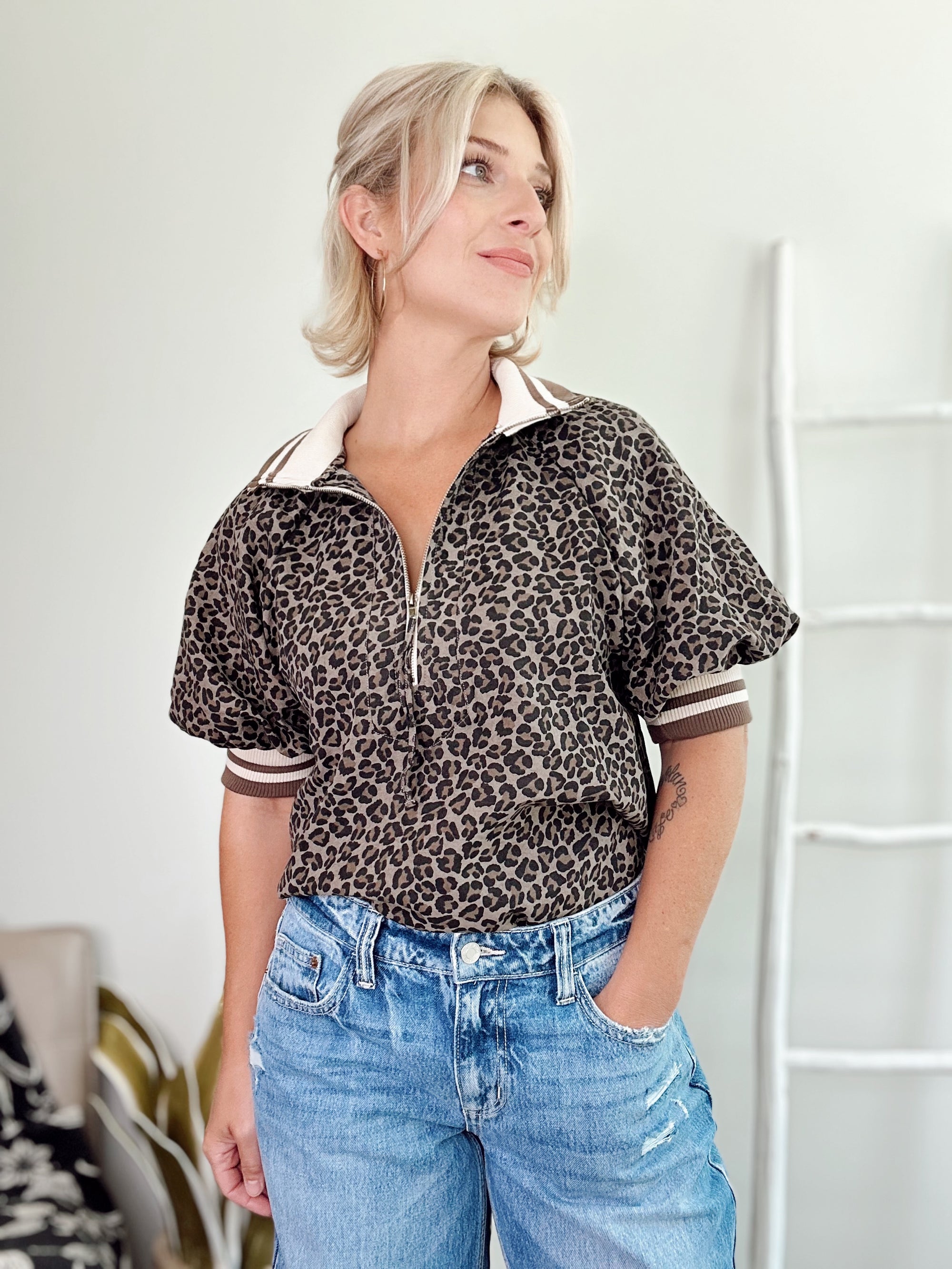 Carol Leopard Blouse