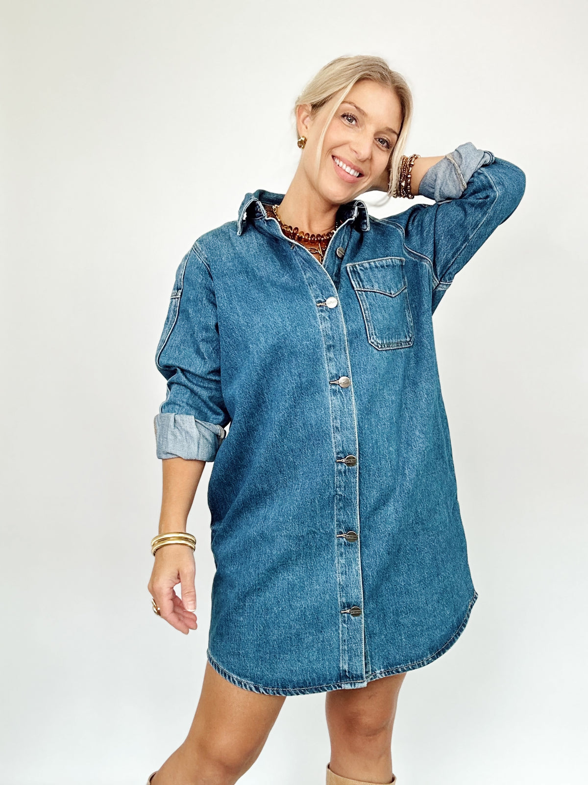 Dixie Denim Oversized Shirt Dress