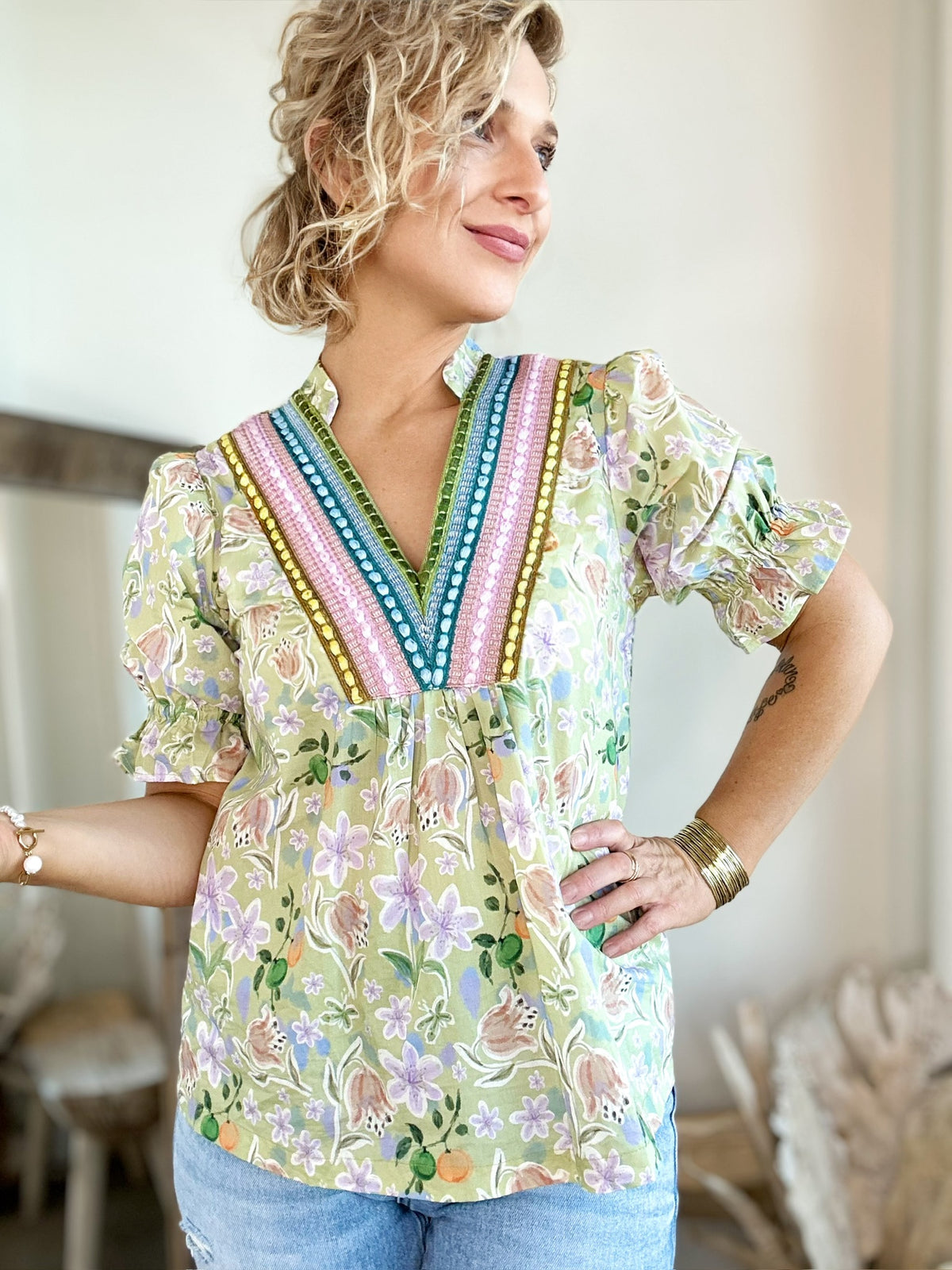 Adalie Floral Print Blouse