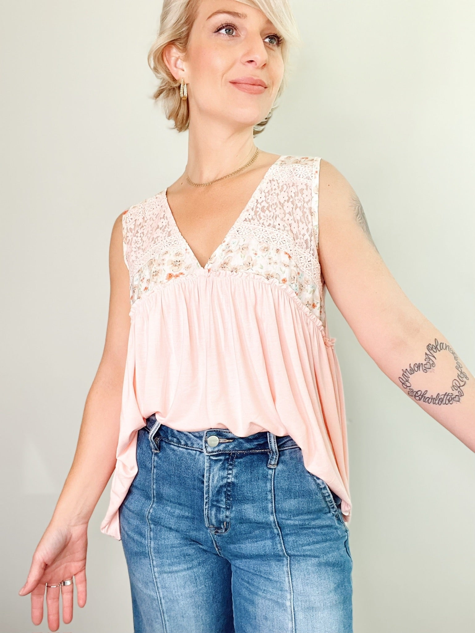 Macy Floral Top Pink