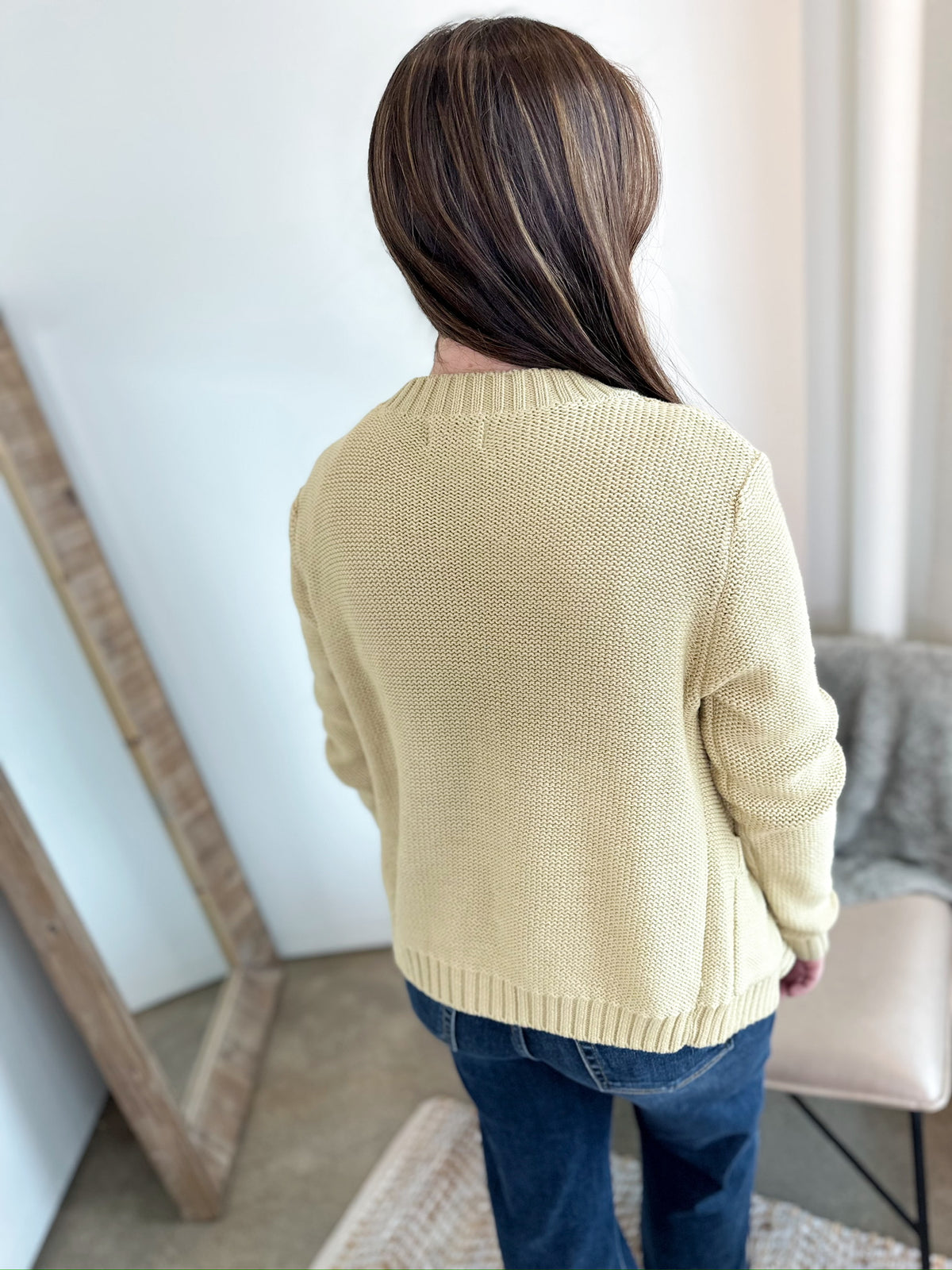 Hannah Knit Cardigan Dijon