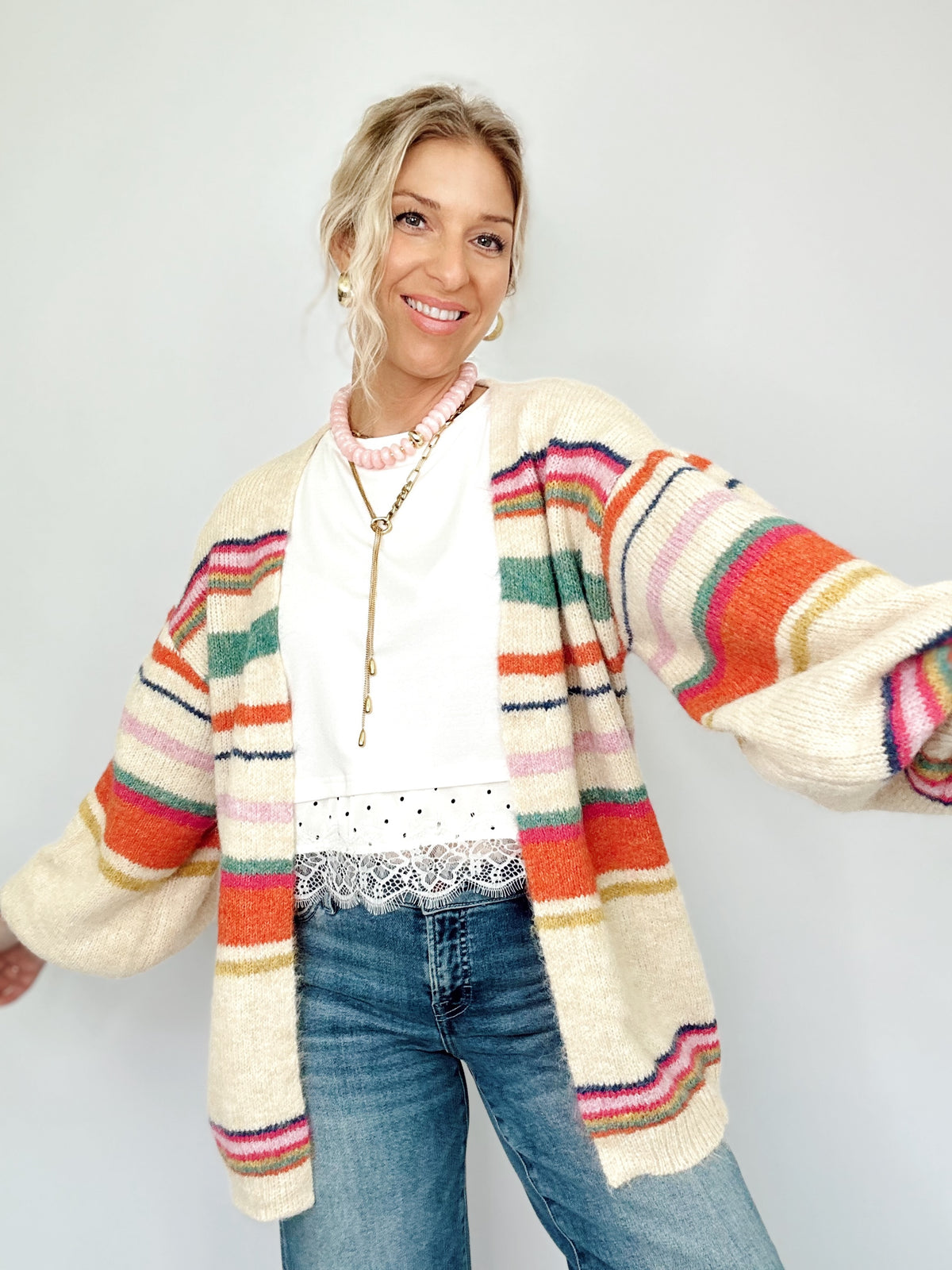 Evelyn Stripe Cardigan Multi