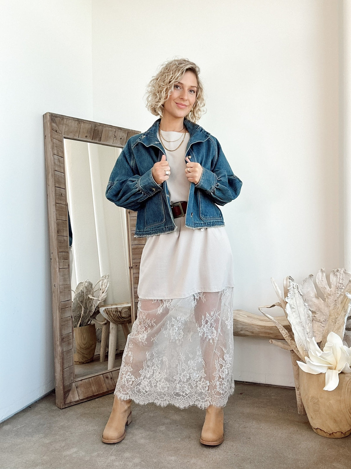 Emma Lace Joined T-Shirt Maxi Dress