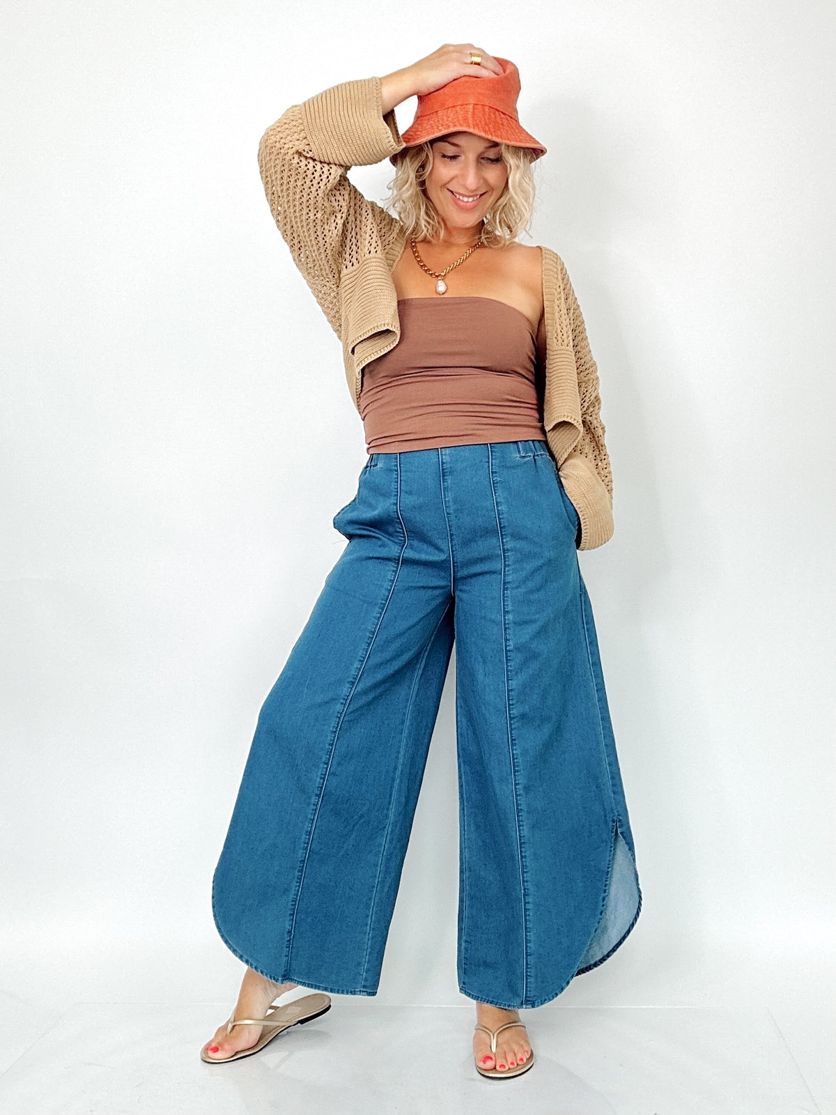 Nellie Tulip Washed Jeans Vintage Deep Denim