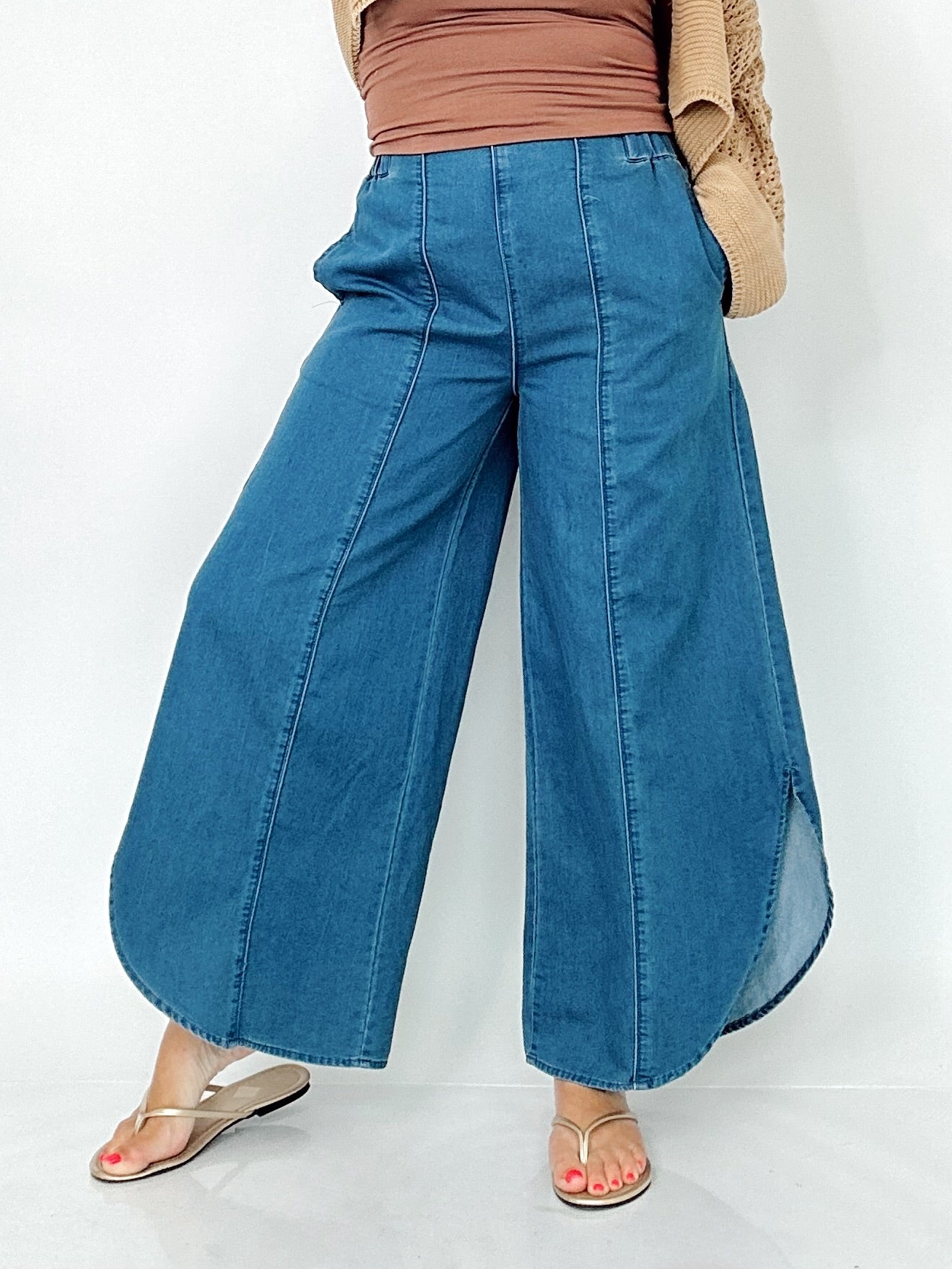 Nellie Tulip Washed Jeans Vintage Deep Denim