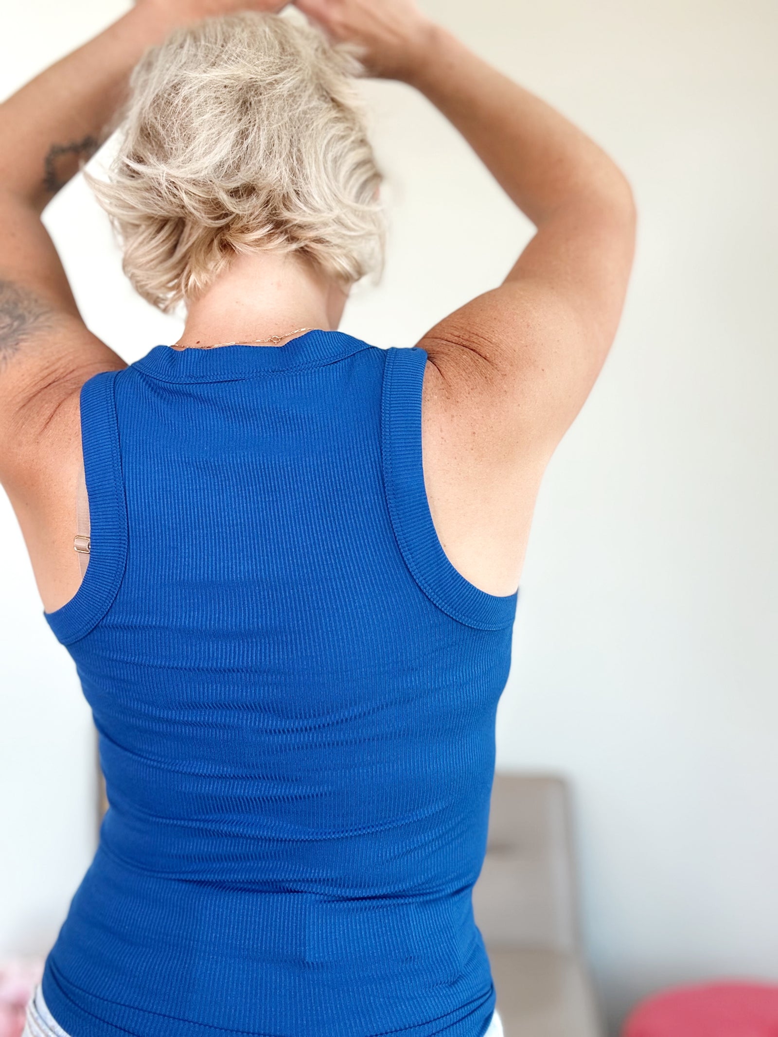 Kia Scoop Tank Top Lt. Navy