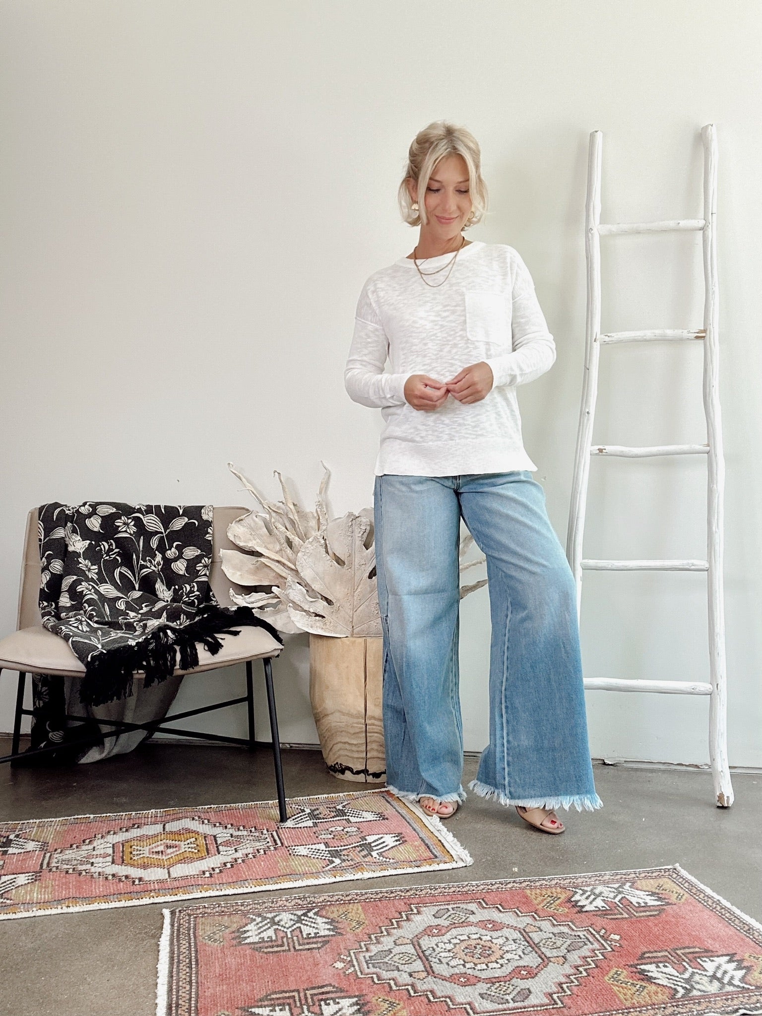 Jenny Slub Sweater Off White