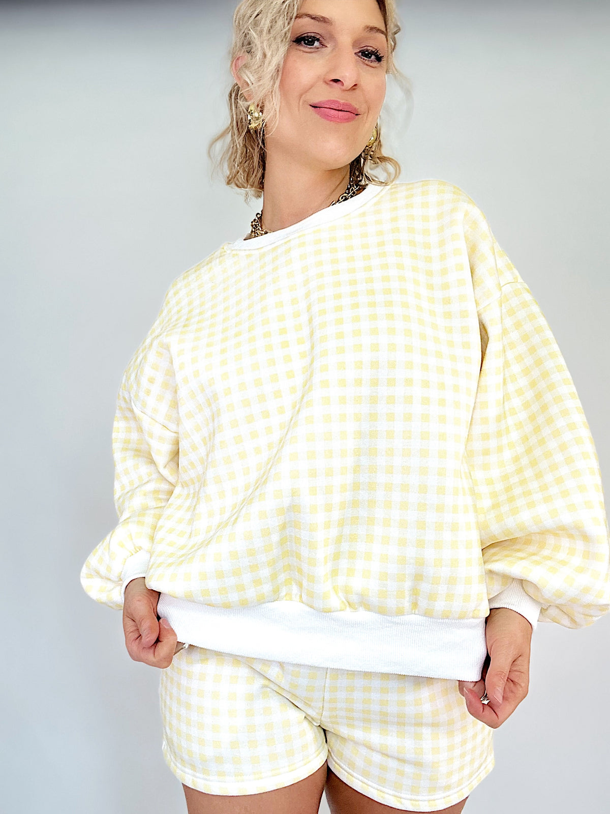 Alisa Gingham Short Set
