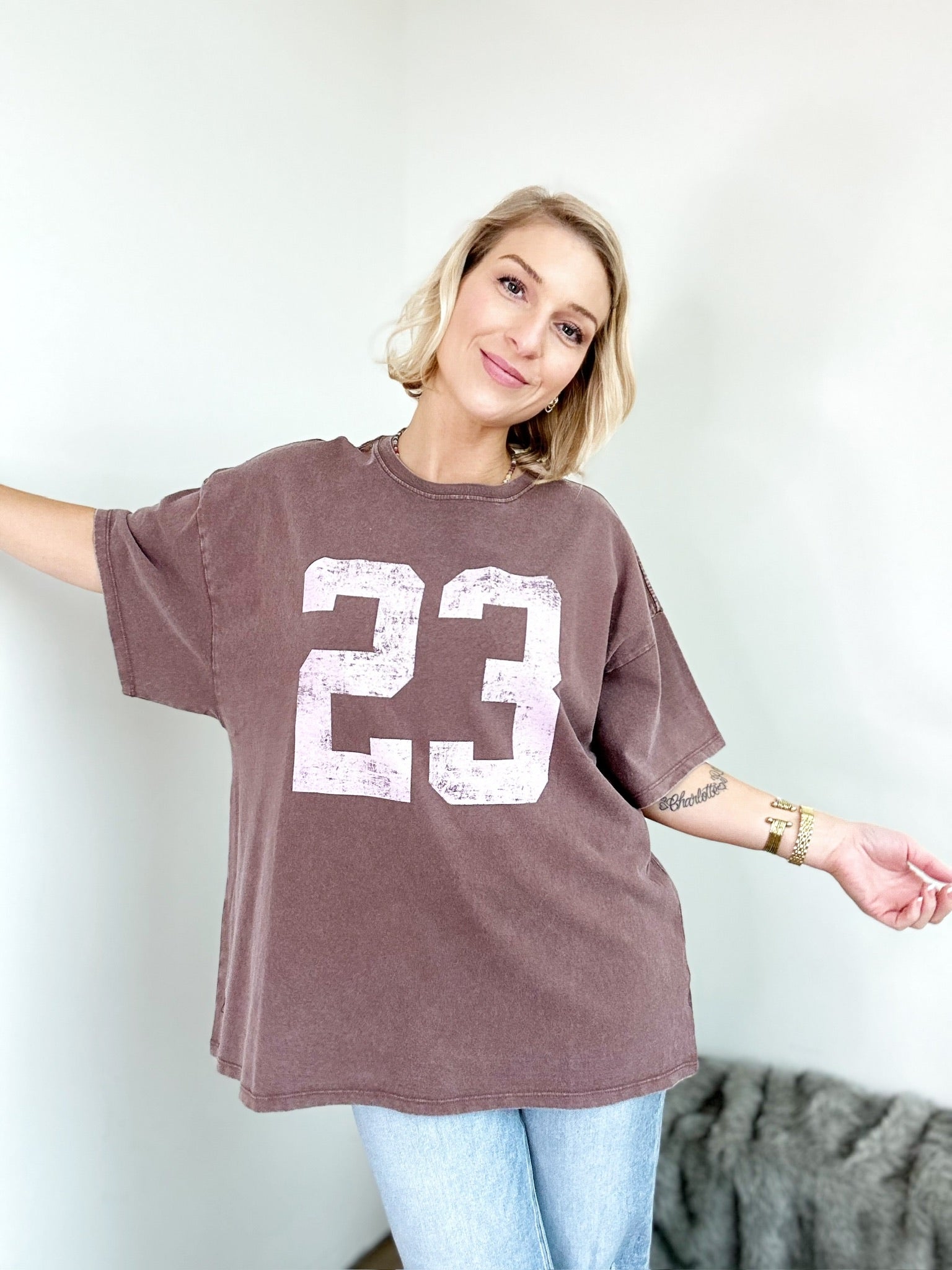 Coco Number Oversized Graphic Tee