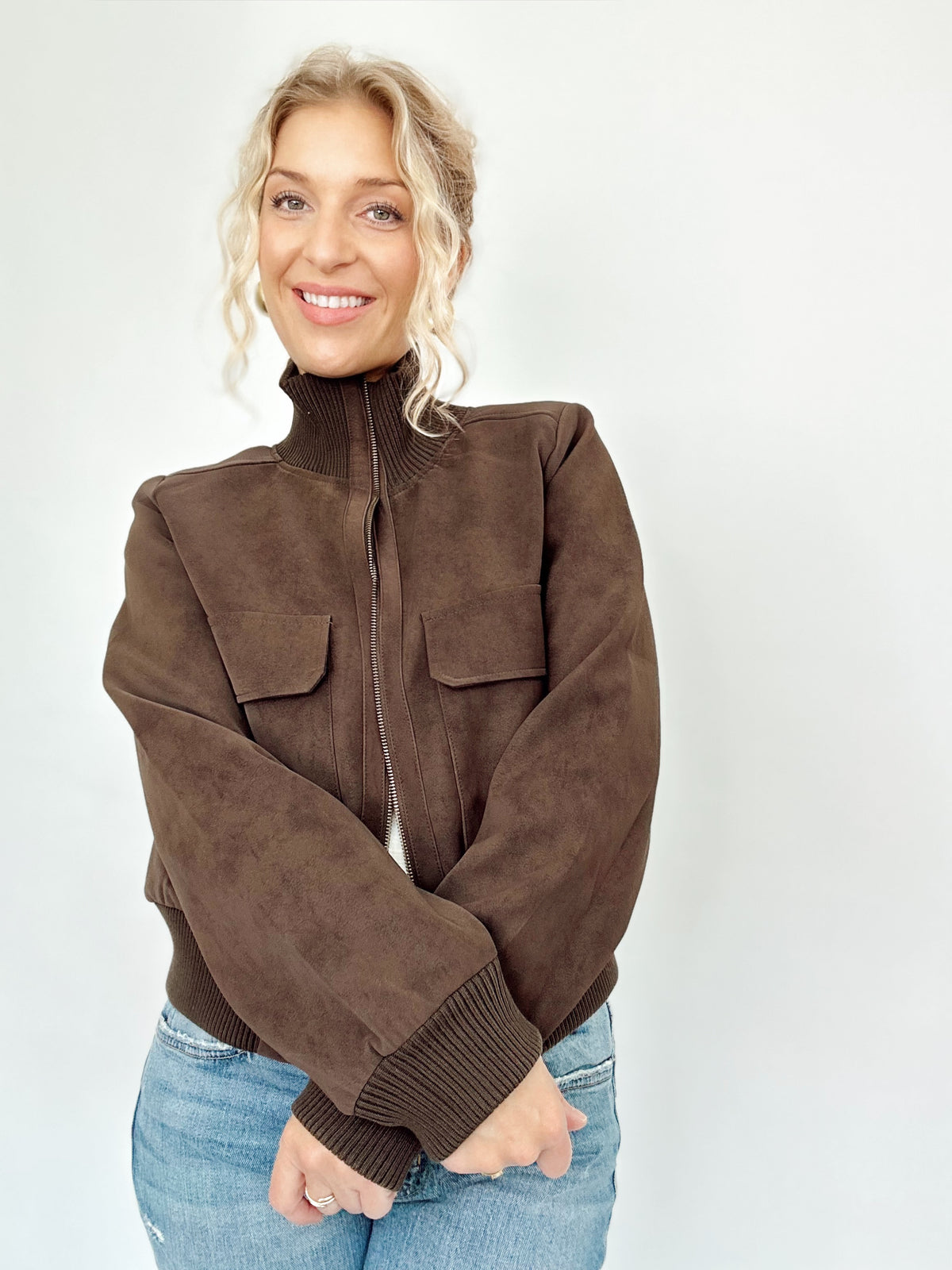 Candace Suede Jacket Brown