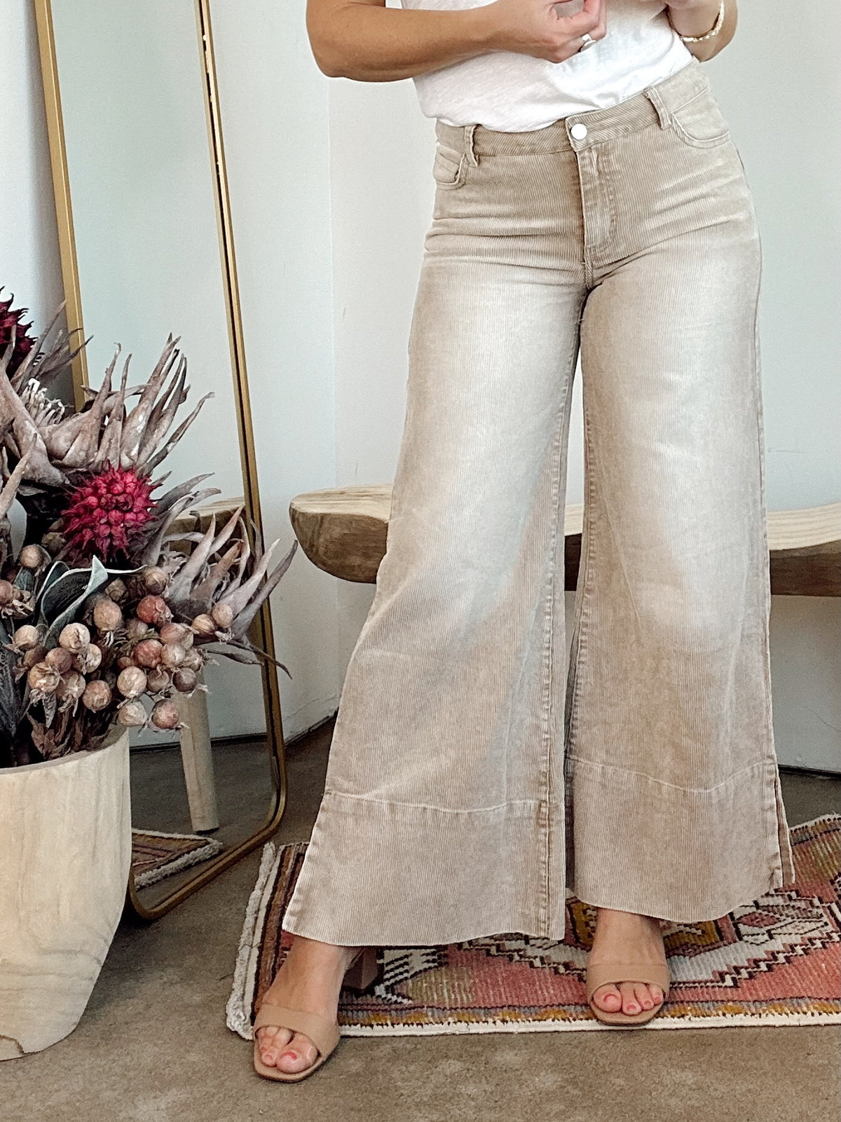 Brynn Wide Leg Corduroy Pants