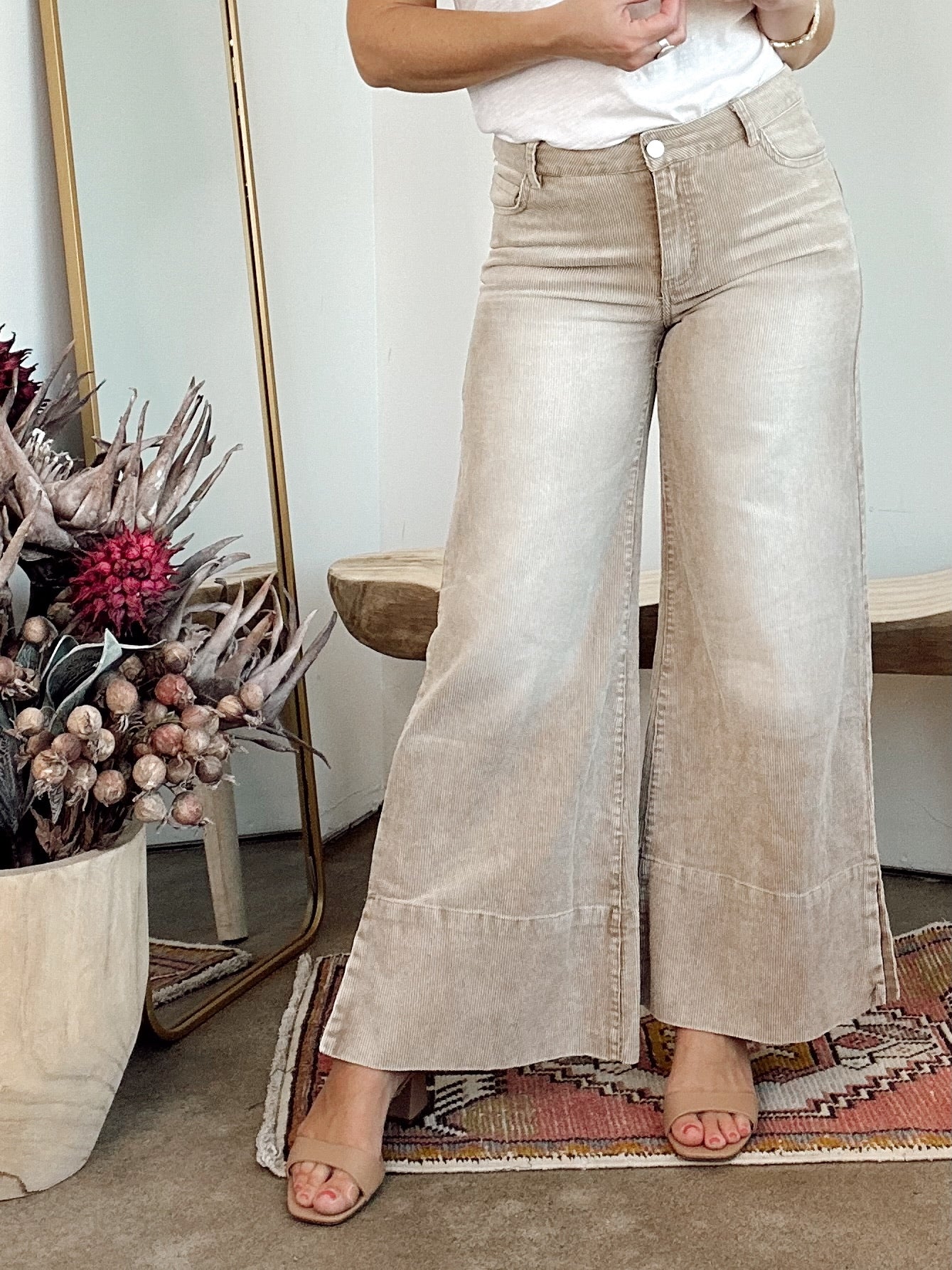 Brynn Wide Leg Corduroy Pants