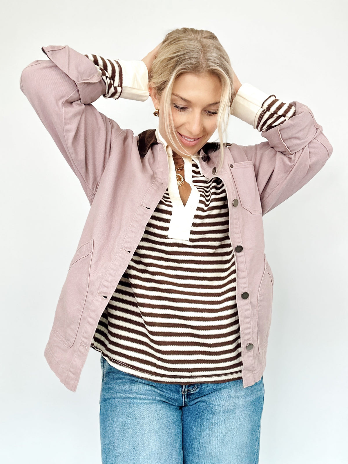 Elsie Utility Barn Jacket Mauve
