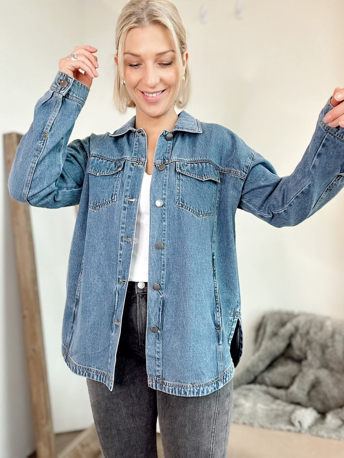 Paulina Denim Tencel Shacket