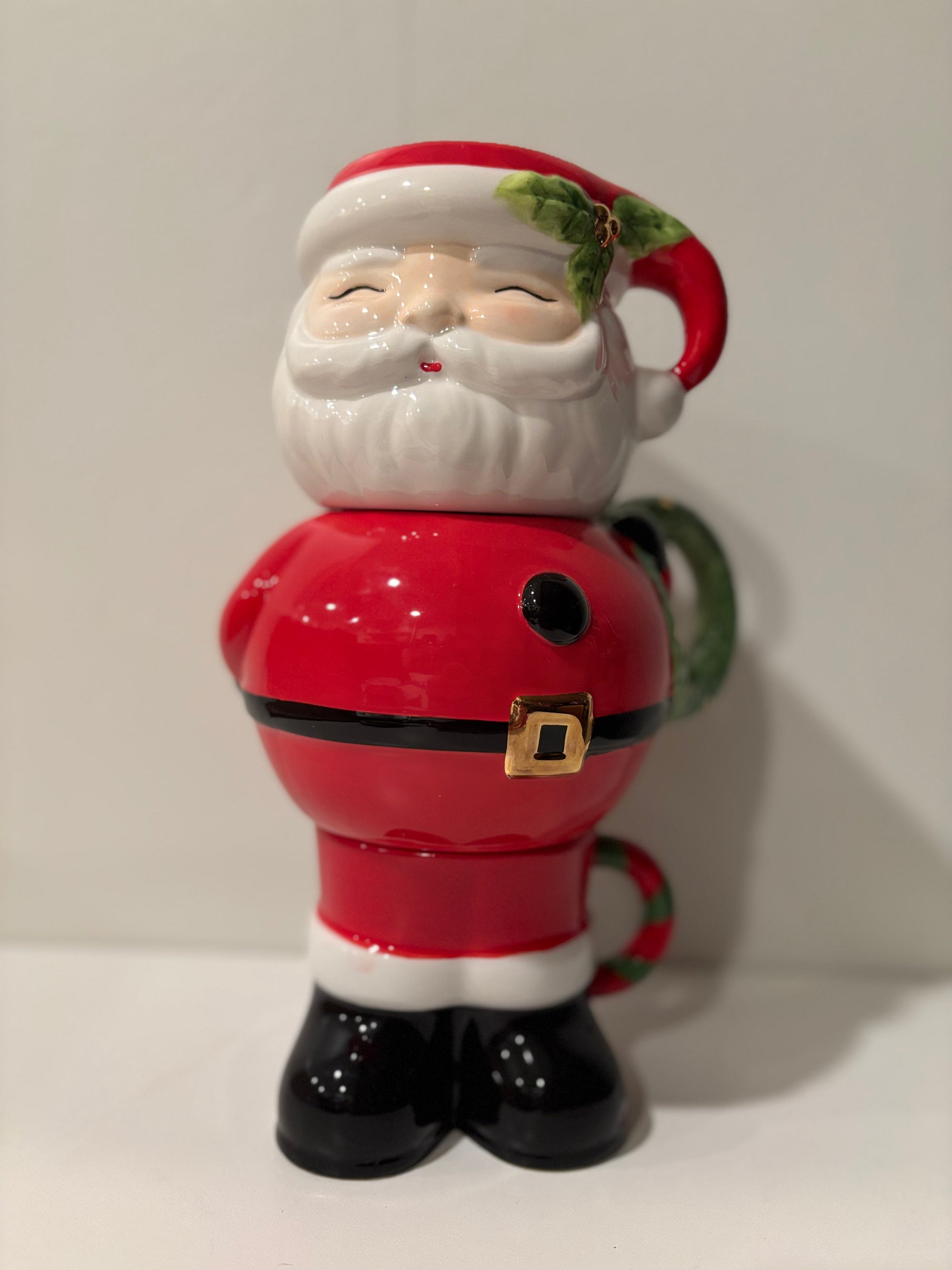 Hand-Painted Stackable Santa Mugs