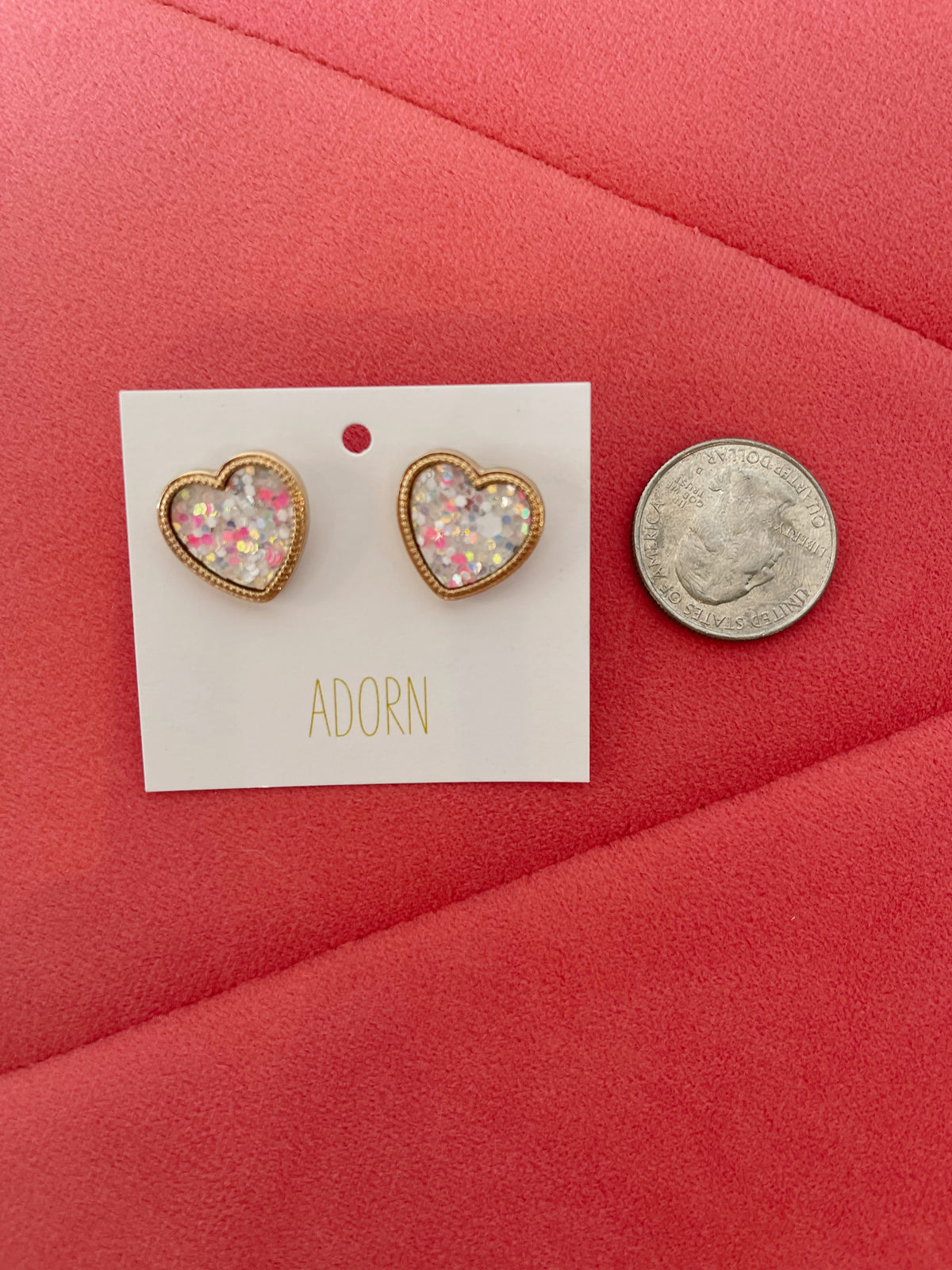 Confetti Glitter Heart Earrings