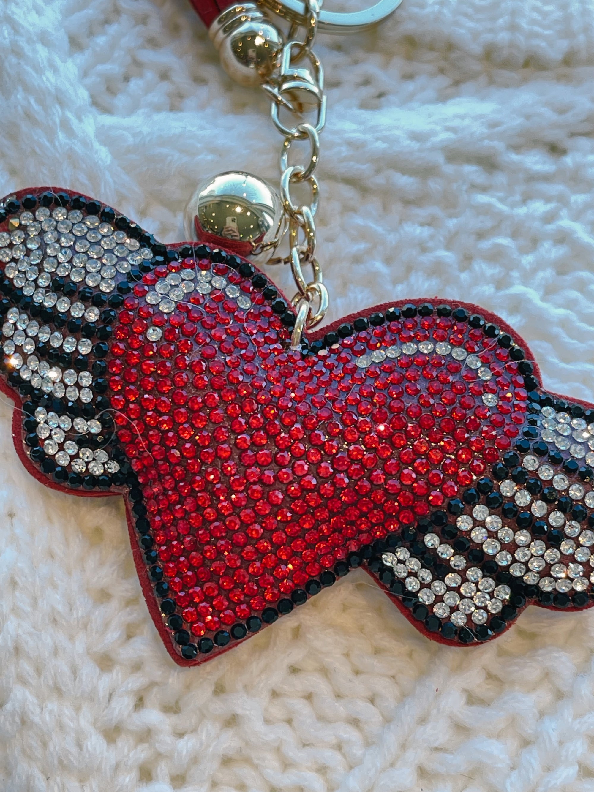 Bling Keychain Heart Wings