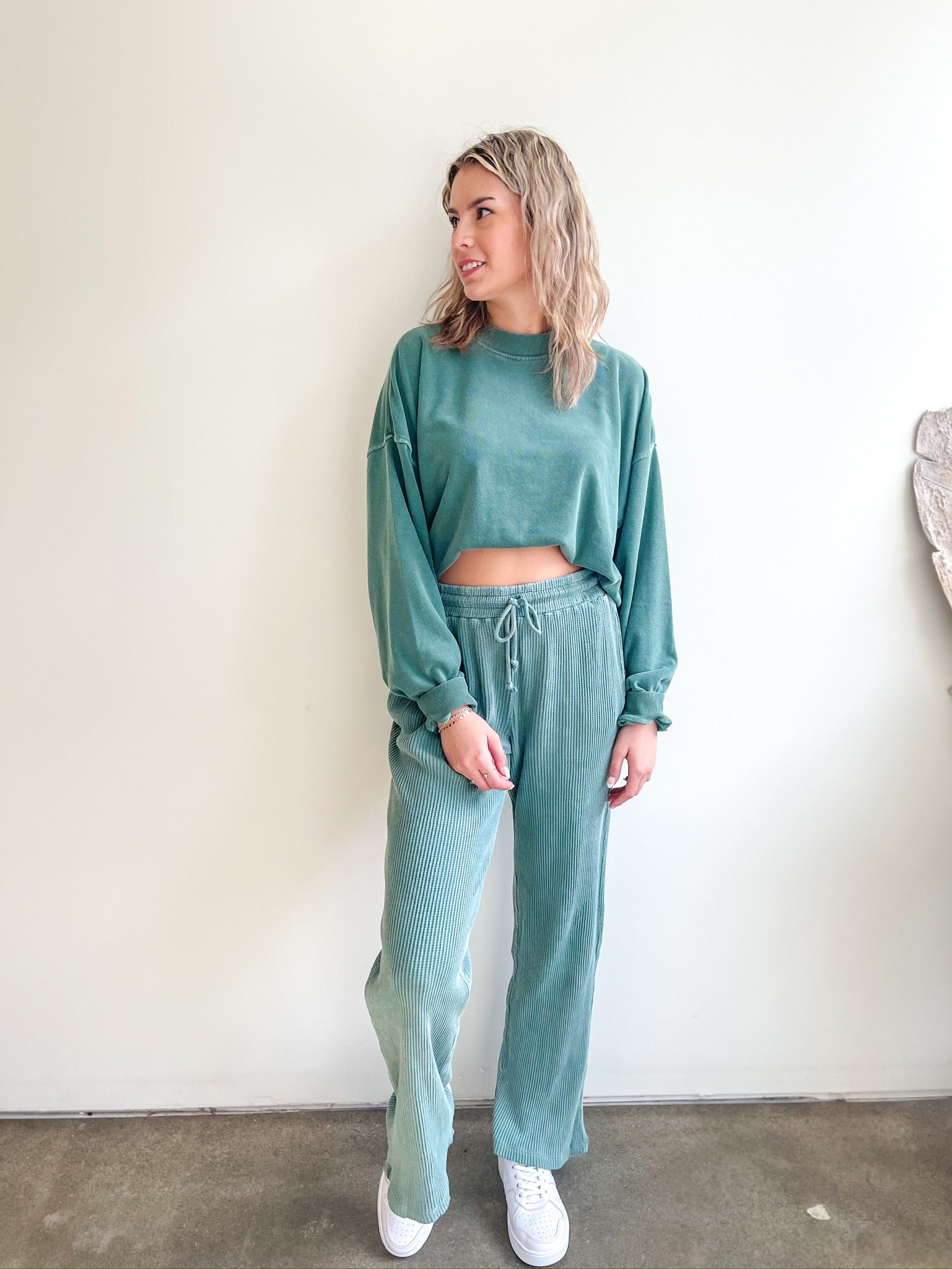 Dina Drawstring Wide Leg Pants