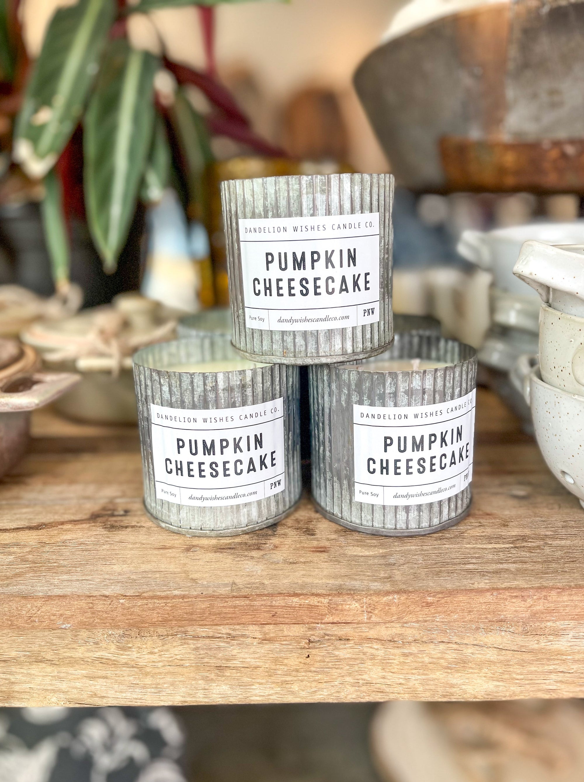 Galvanized Soy Candle Pumpkin Cheesecake