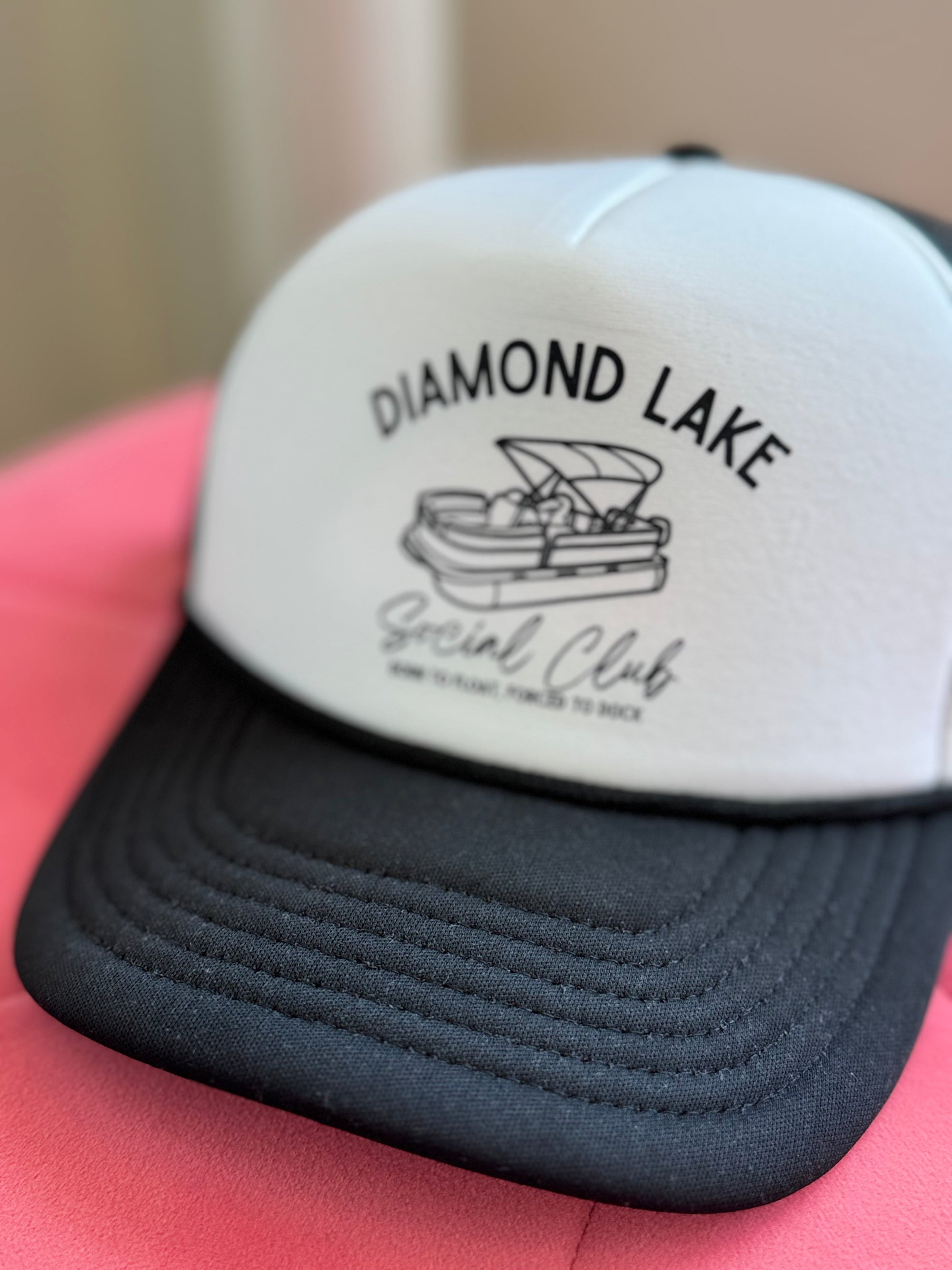 Diamond Lake Trucker Hat Black