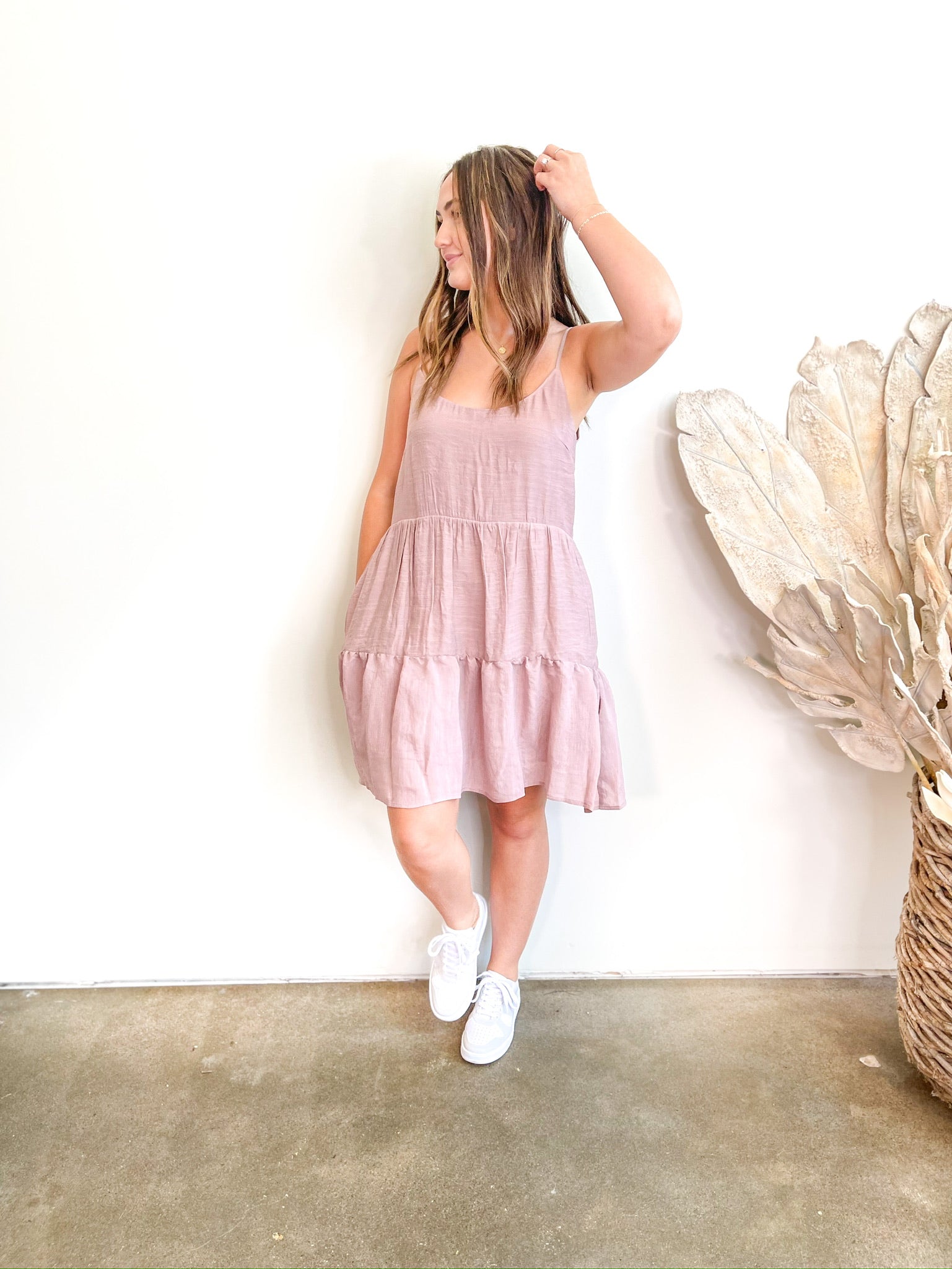 Hannah Mini Dress, Mauve