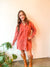 Lacey Cotton Shirt Dress, Rust