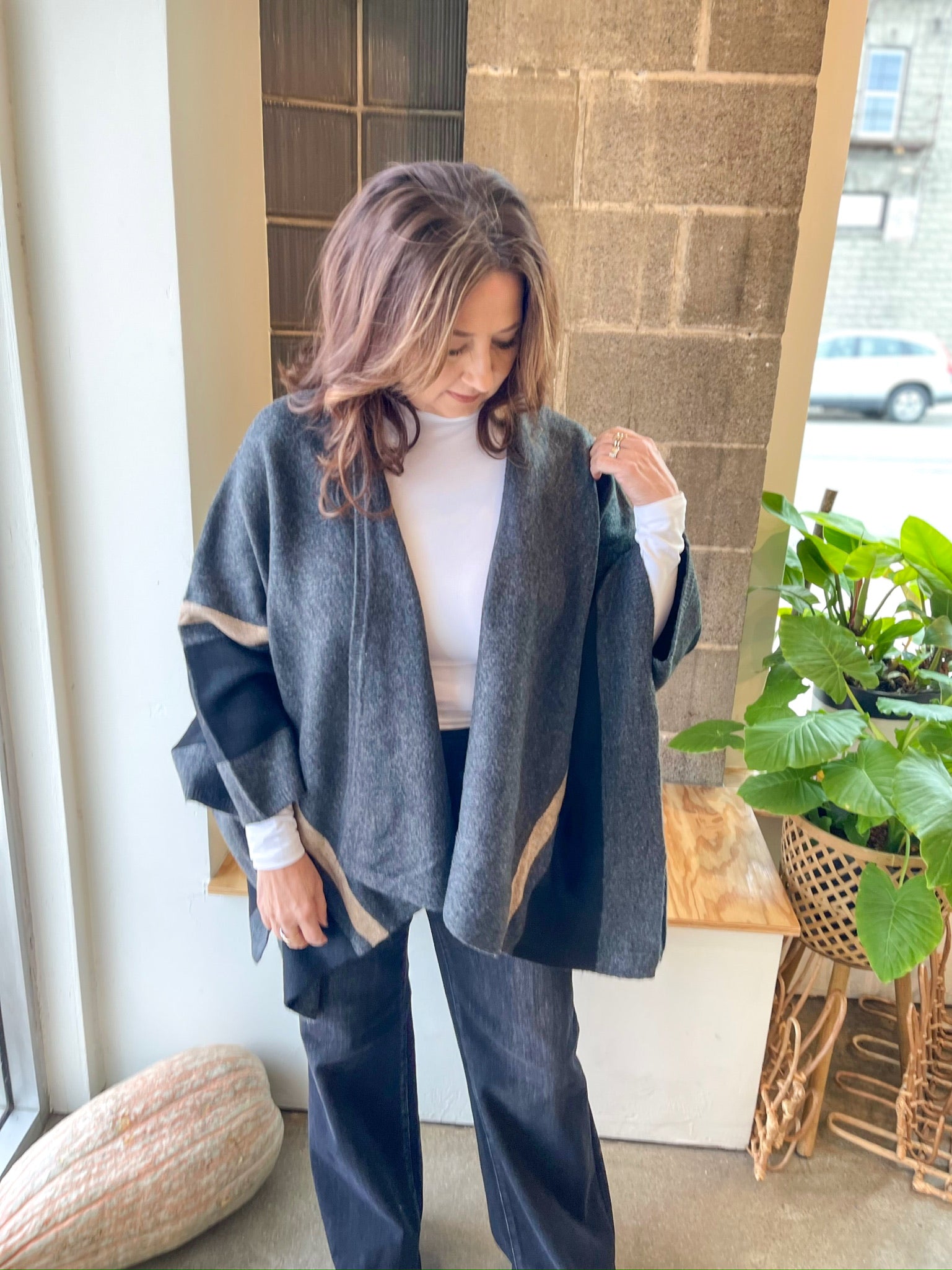 Gretchen Stripe Edge Cardigan
