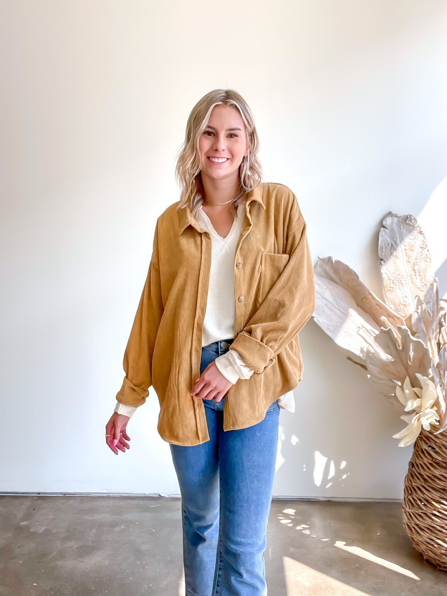 Bf button down Shirt Mustard