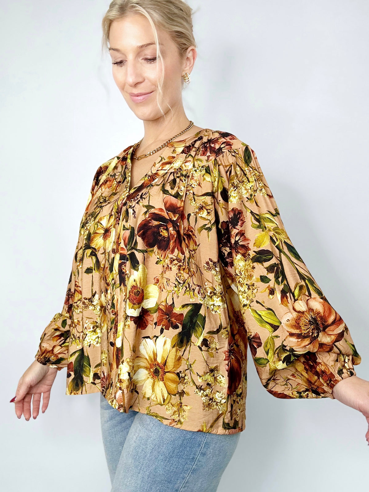 Audra Floral Print Blouse