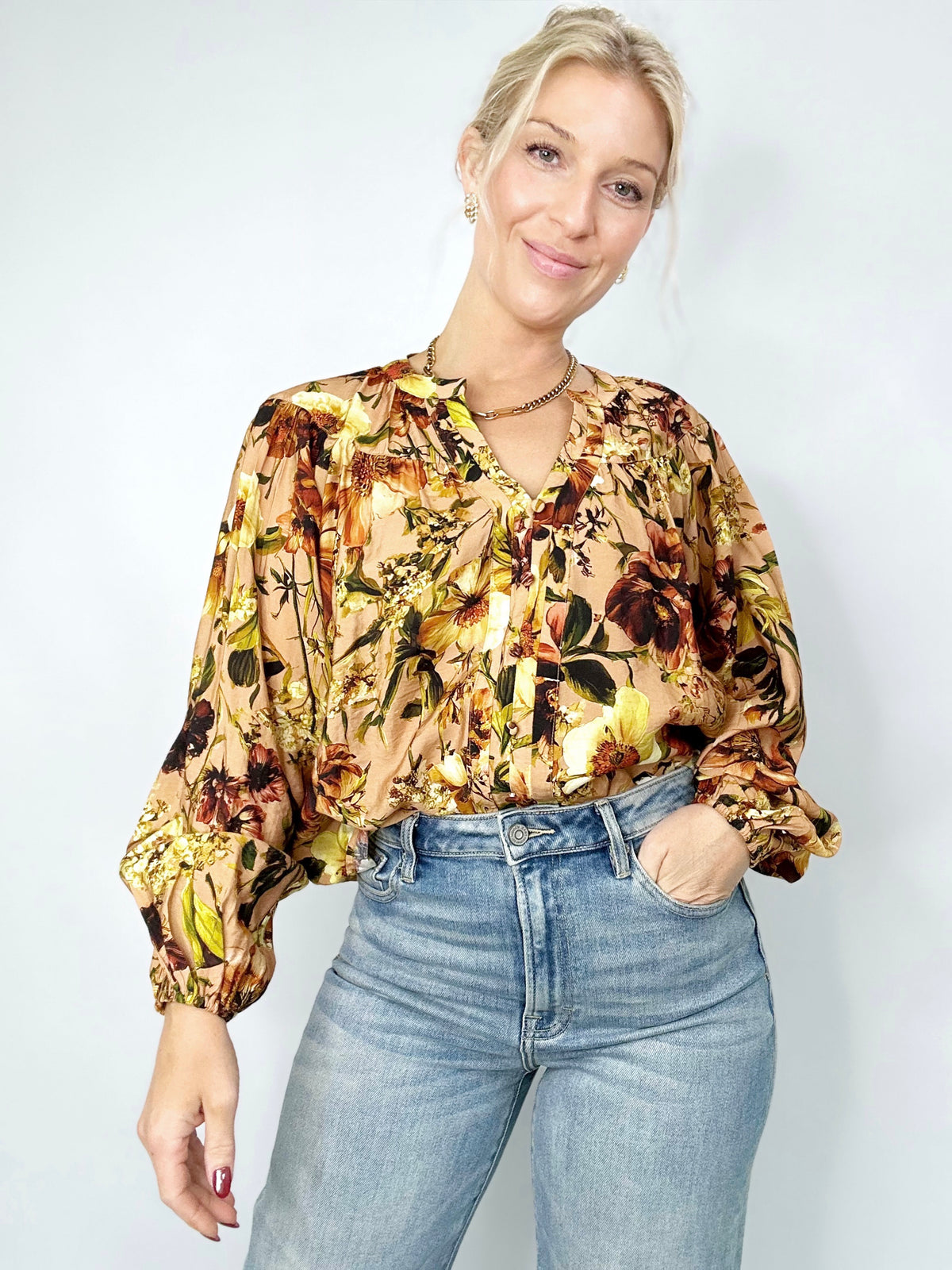 Audra Floral Print Blouse