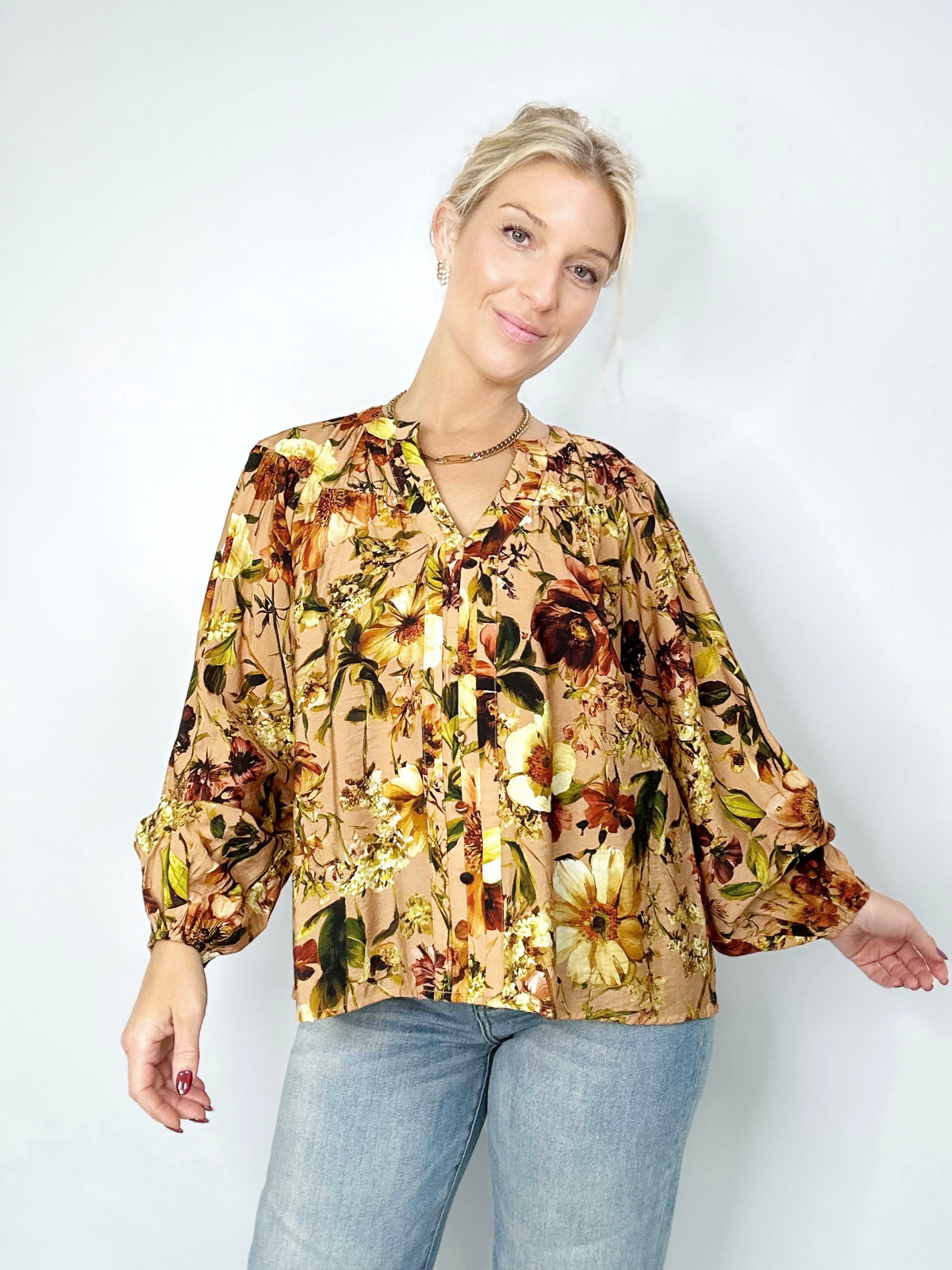 Audra Floral Print Blouse