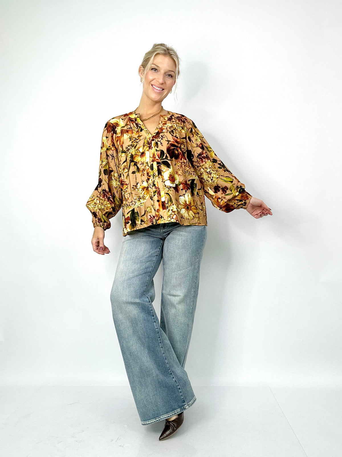 Audra Floral Print Blouse