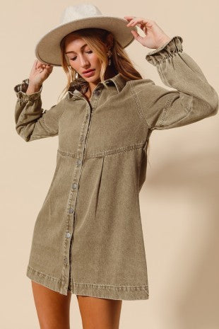 Elise Mini Dress Olive