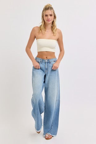 Kyle Mid Rise Wide Leg Jeans