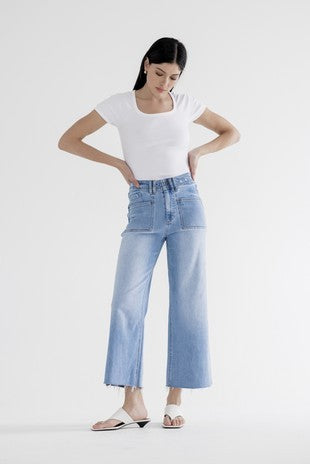 Reese Super High Rise Wide Leg Jeans