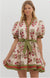 Lara Floral Mini Dress Ecru