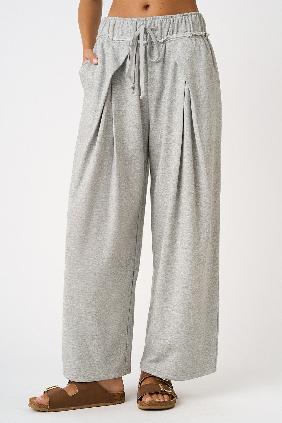 Effie Wide Leg Pleated Front Lounge Pants