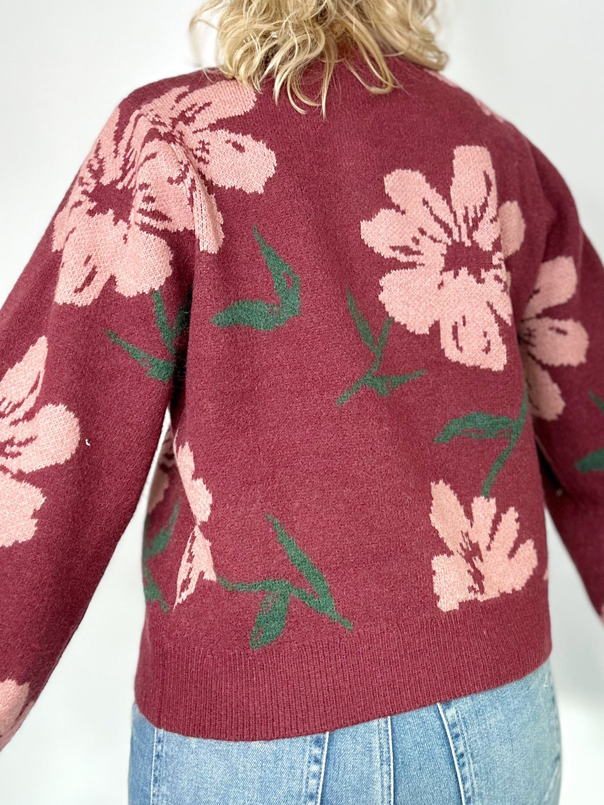 Clara Floral Intarsia Knit Sweater