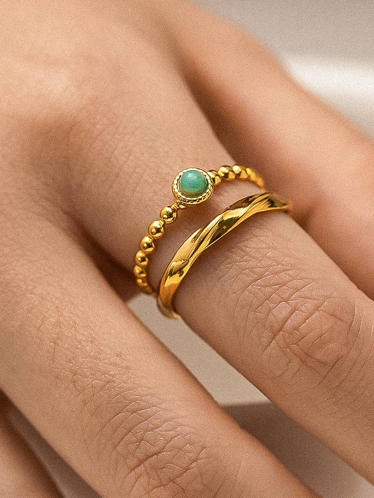 Lindy 18K Gold Ring Turquoise