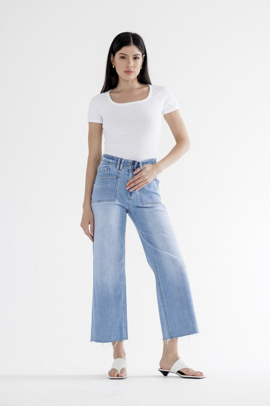 Reese Super High Rise Wide Leg Jeans