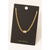 Gold Dipped Chain Link Rhinestone Charm Necklace Gold