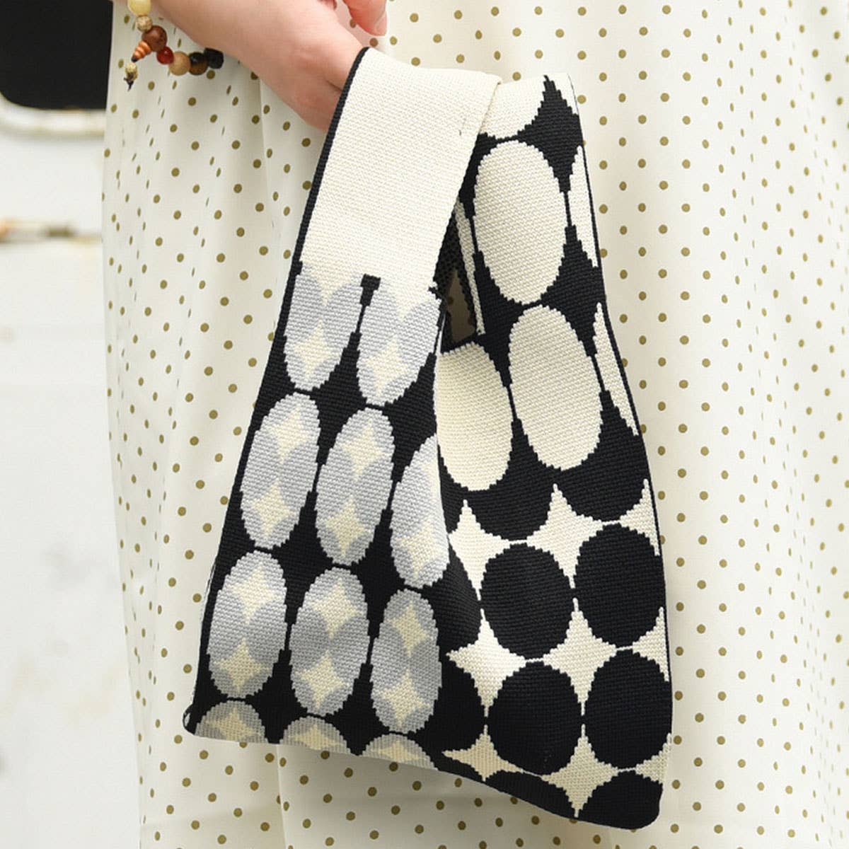 Wrist Handbag Tote Black