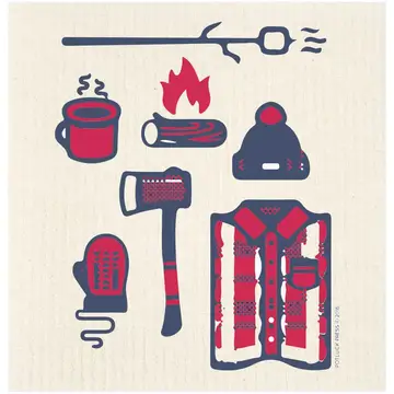 Lumberjack Icons Swedish Dishcloth