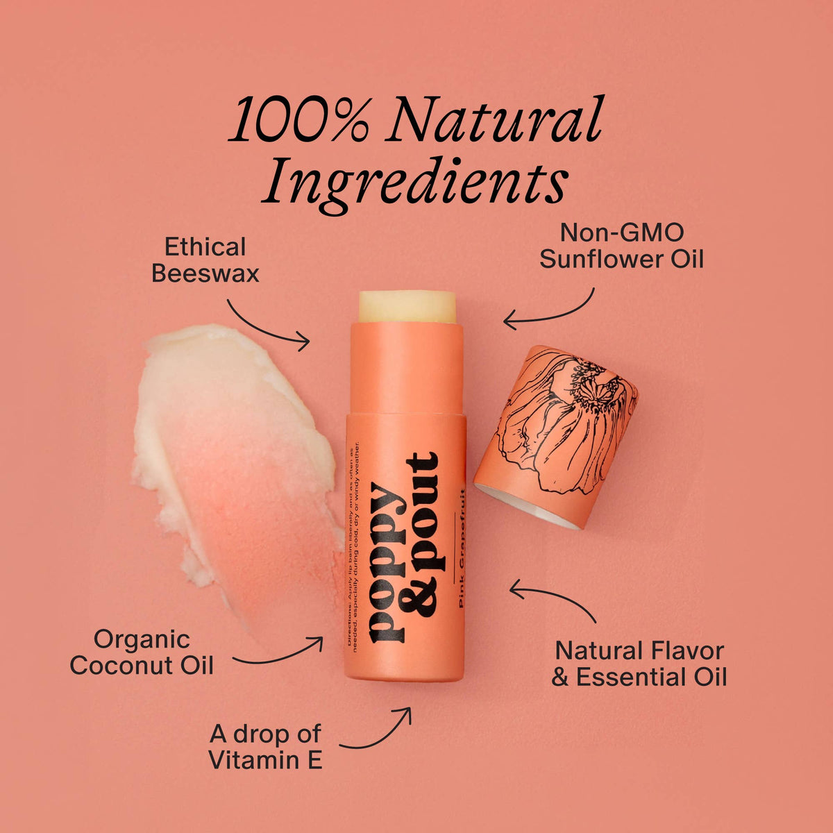 P&amp;P Lip Balm-Pink Grapefruit