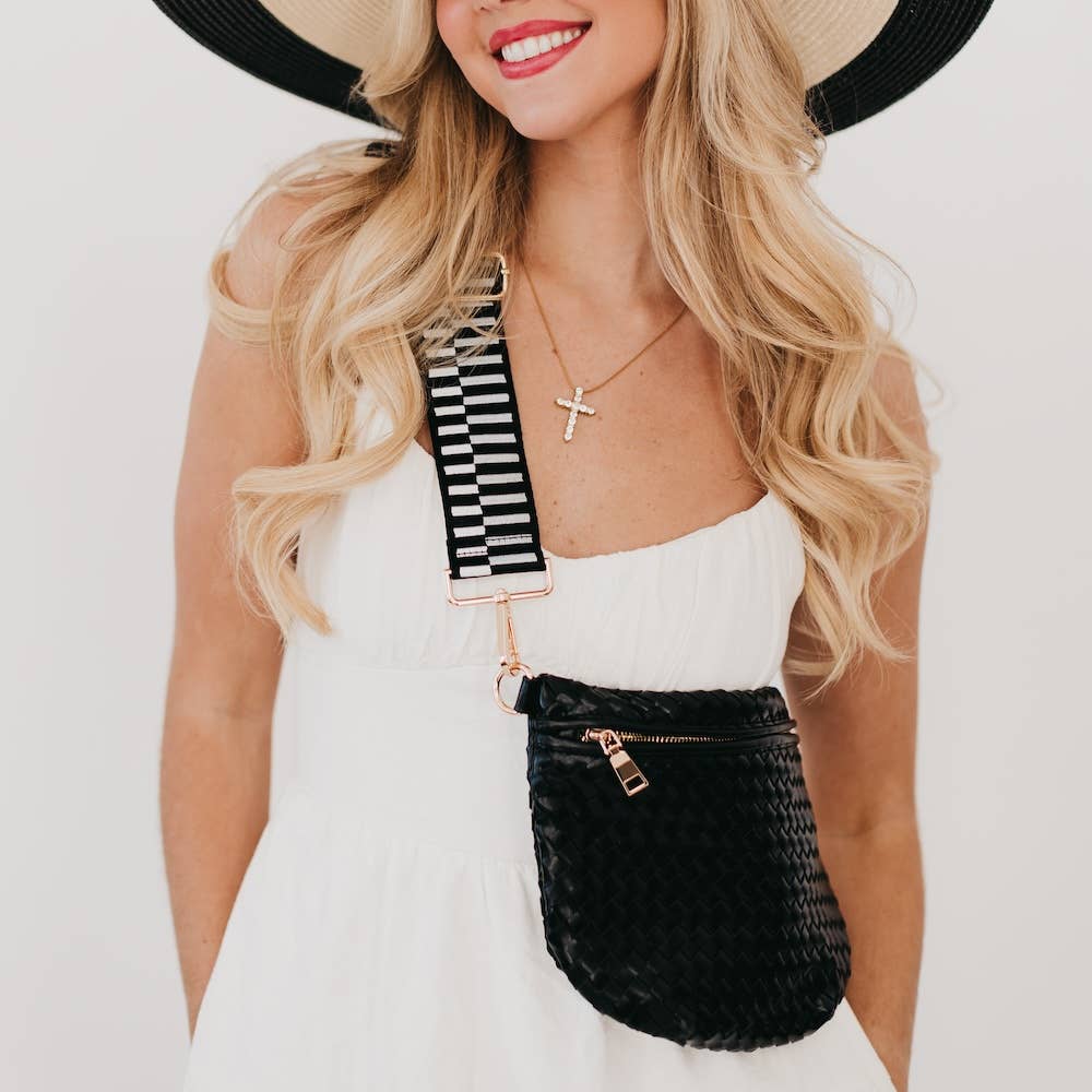 Westlyn Woven Bum Bag  Black