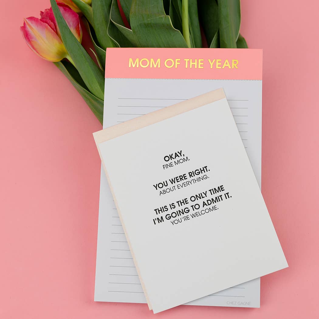 Mom of The Year - Lined Notepad