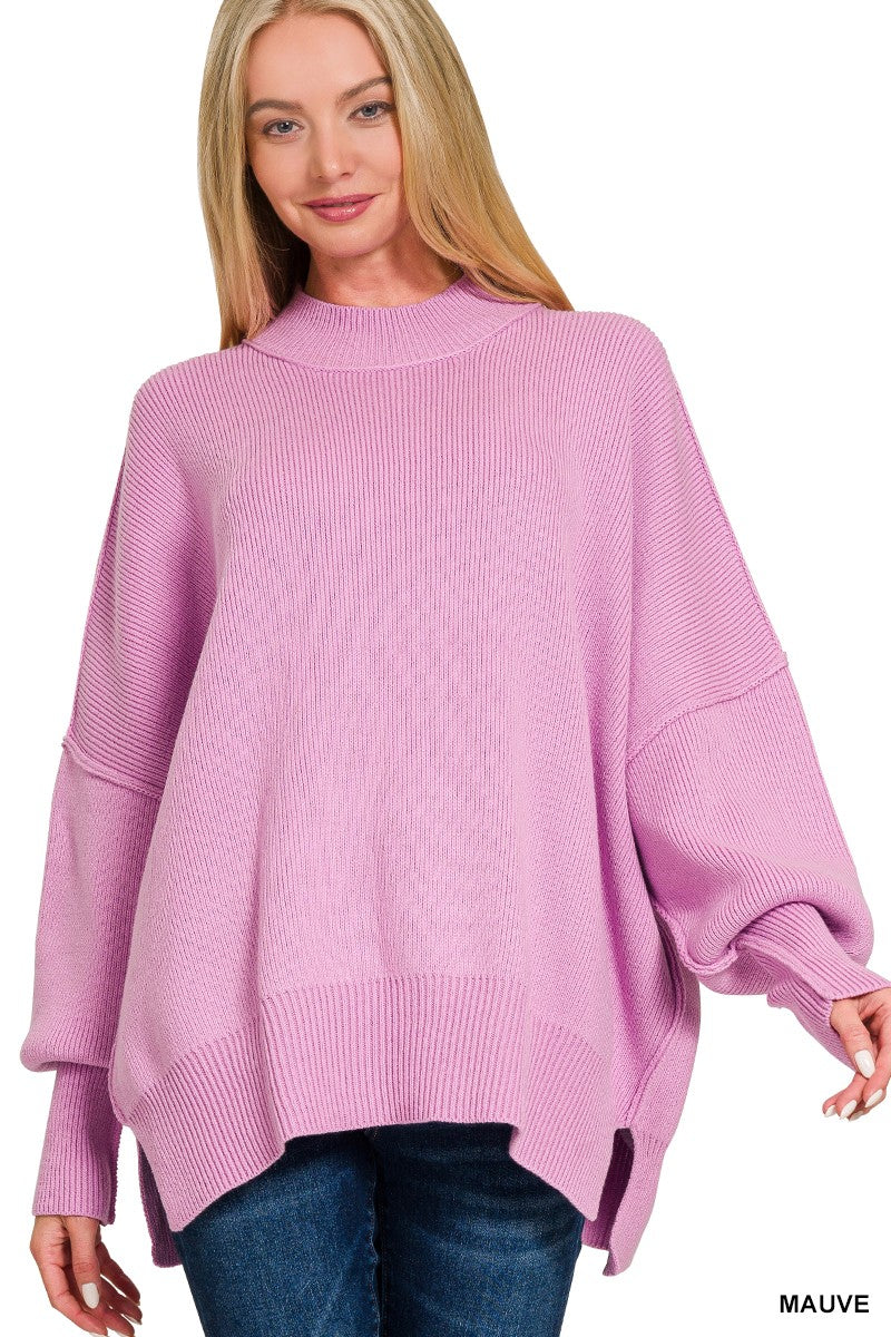 Allison Oversized Sweater Orchid